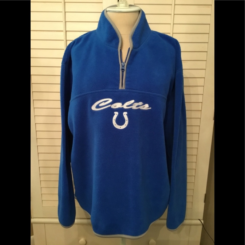 NFL Colts 1/4 Zip fleece pullover Size XL